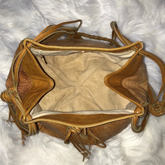 Jane August Lux Patterned Leather Fringe Crossbody - Picture 7 of 8